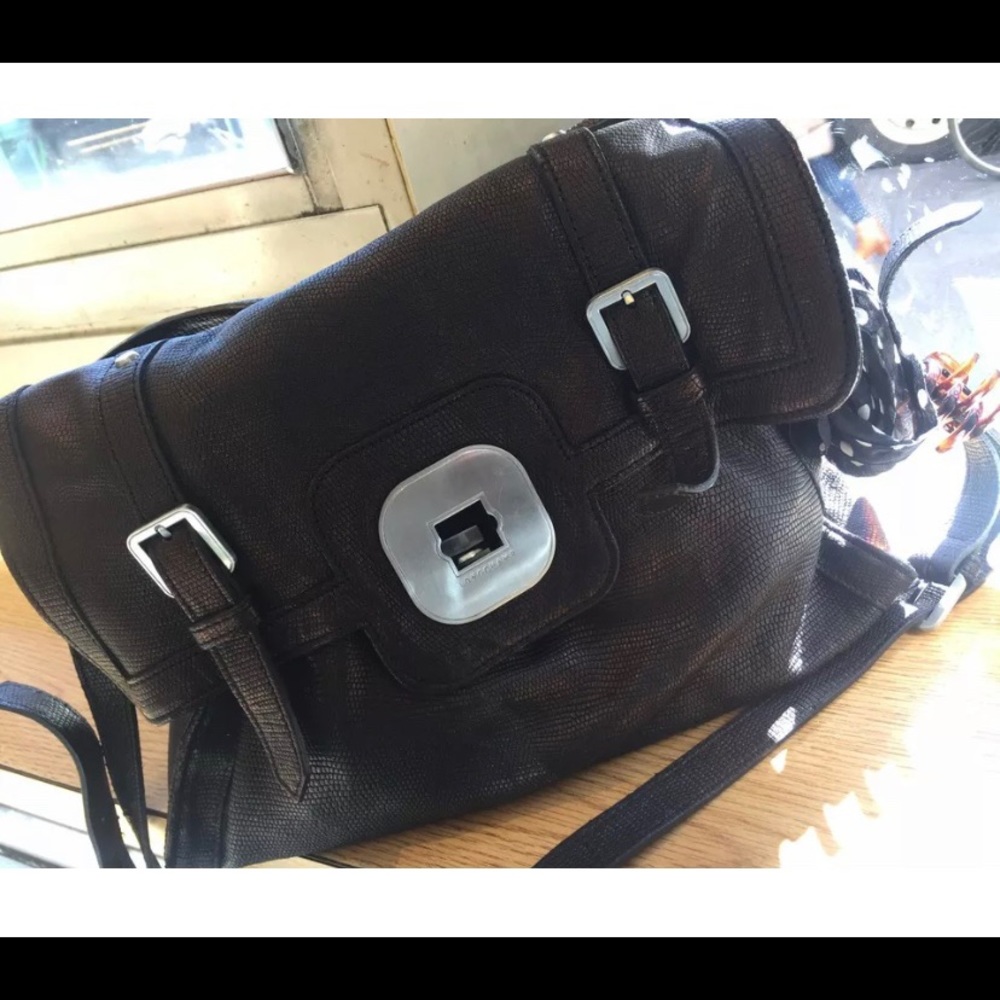 Longchamp Python Lmtd Leather Metallic Brown Copp… - image 1